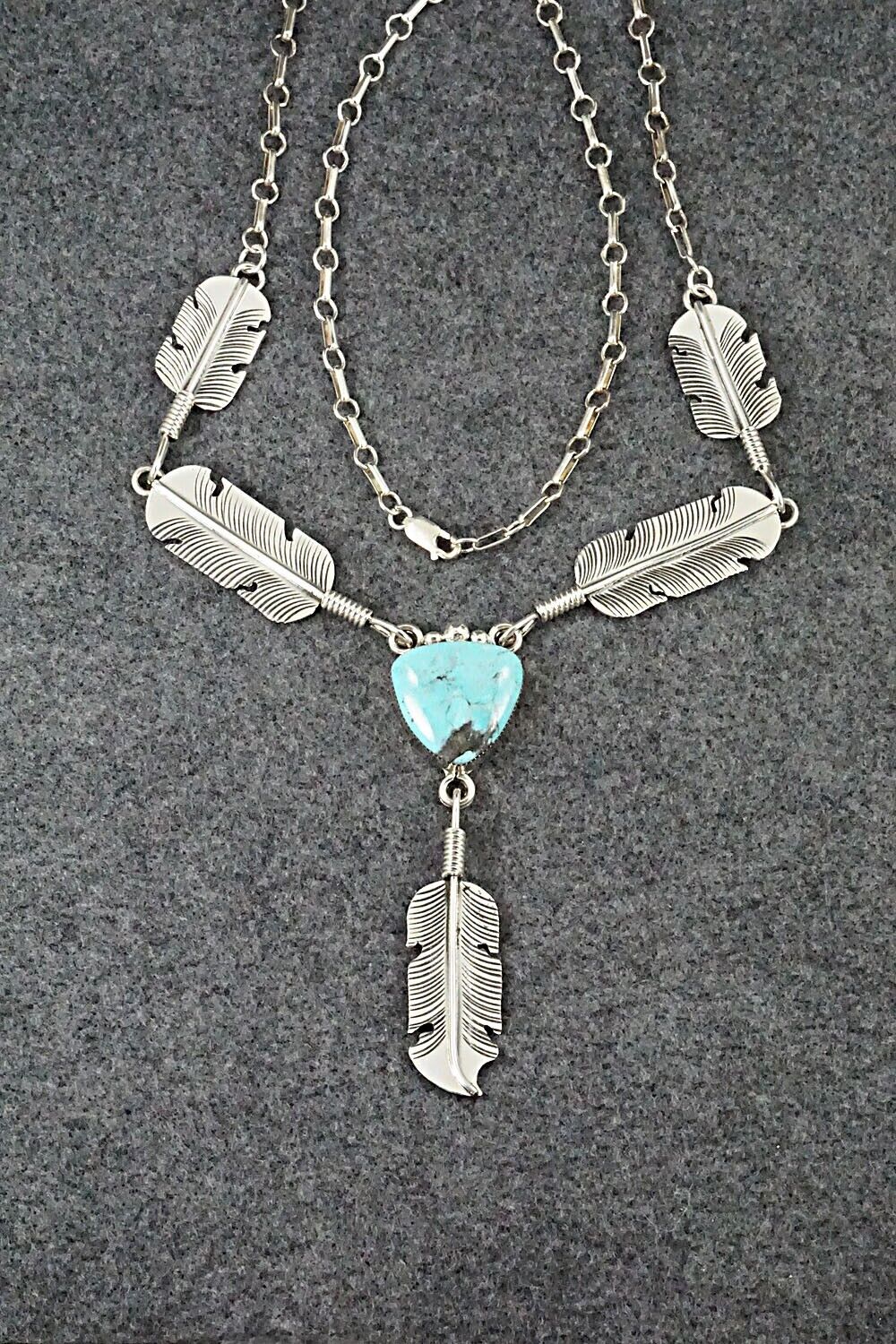 Turquoise & Sterling Silver Necklace - Gilbert Smith
