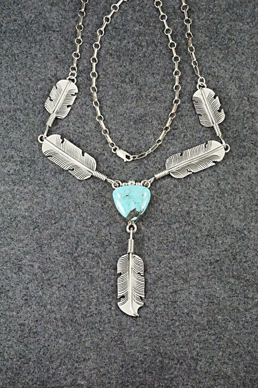 Turquoise & Sterling Silver Necklace - Gilbert Smith