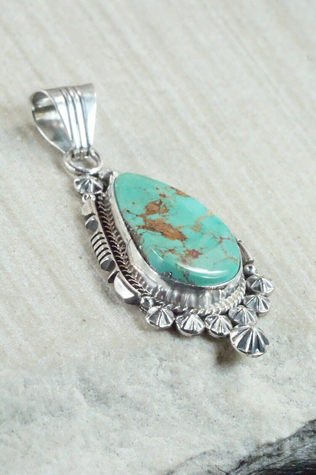 Turquoise & Sterling Silver Pendant - Daniel Benally