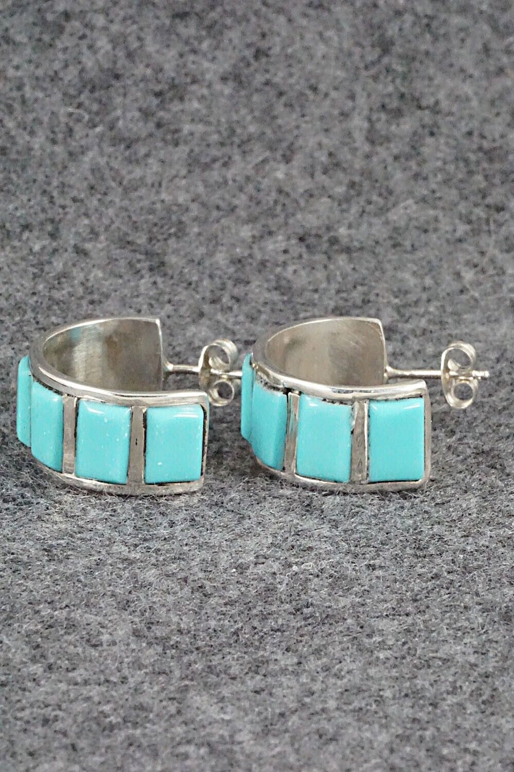 Turquoise & Sterling Silver Earrings - Lloyd Kanesta