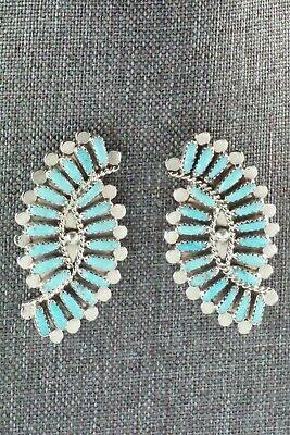 Turquoise & Sterling Silver Squash Blossom Set - Lavell Byjoe - High Lonesome Trading