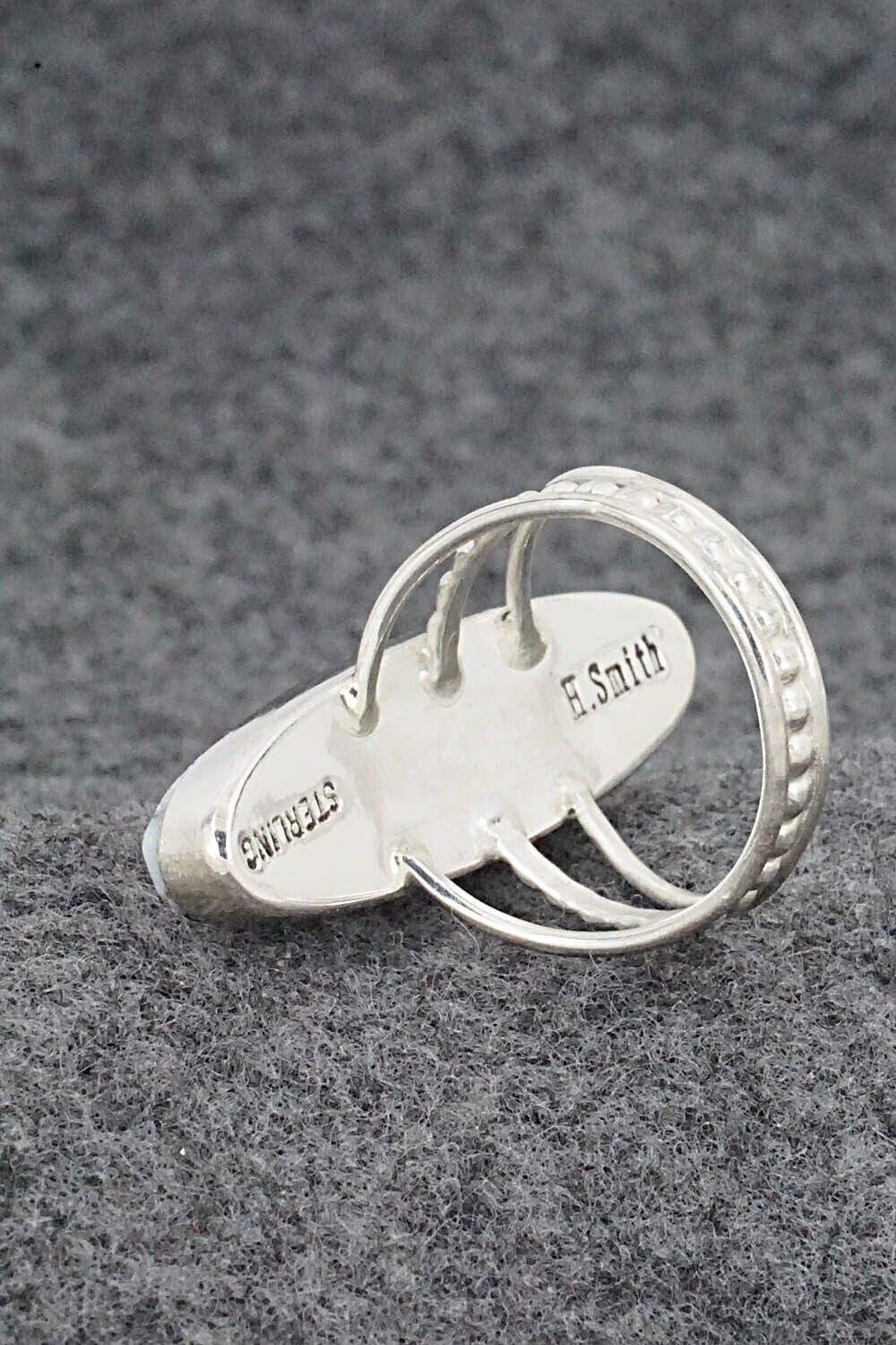 White Buffalo & Sterling Silver Ring - Harold Smith - Size 8