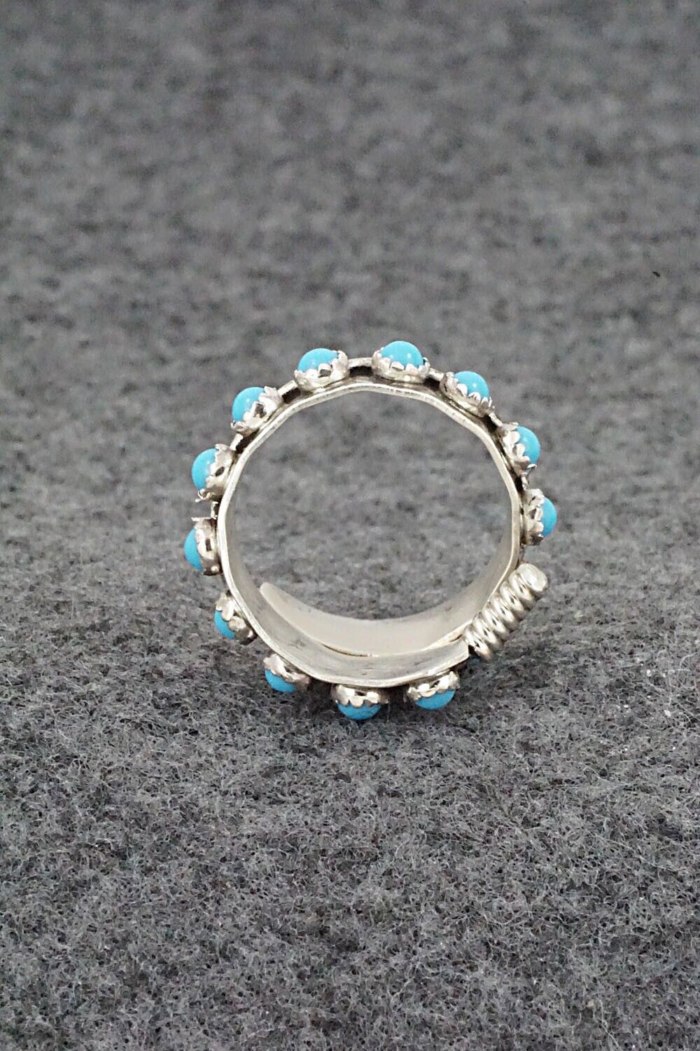 Turquoise & Sterling Silver Ring - Aaron Davis - Size 6.5