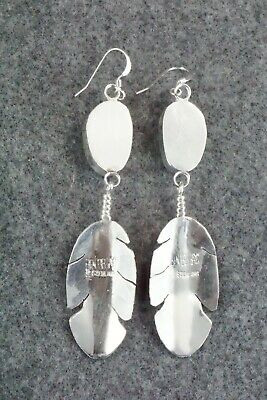 Turquoise & Sterling Silver Feather Earrings - Ben Begay