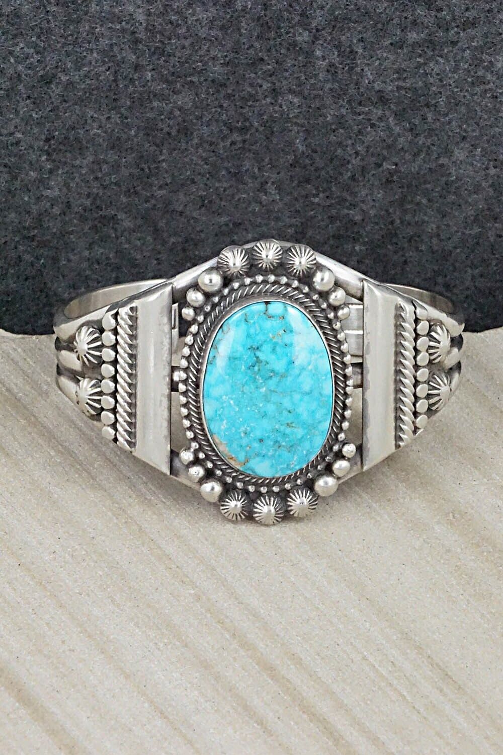 Turquoise & Sterling Silver Bracelet - Tom Lewis