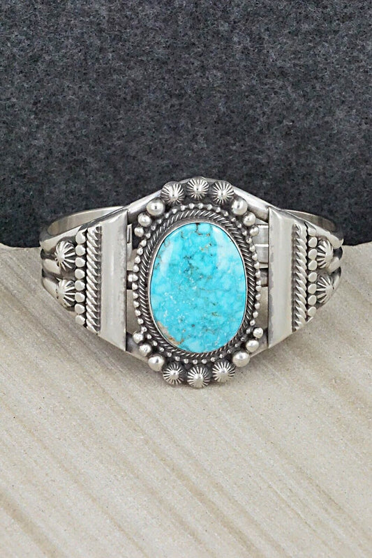 Turquoise & Sterling Silver Bracelet - Tom Lewis