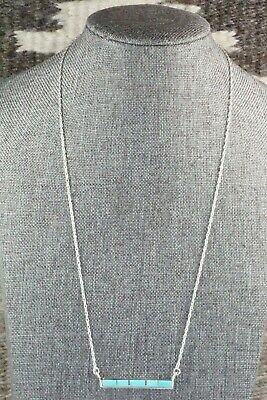 Turquoise & Sterling Silver Necklace - Rolanda Natachu