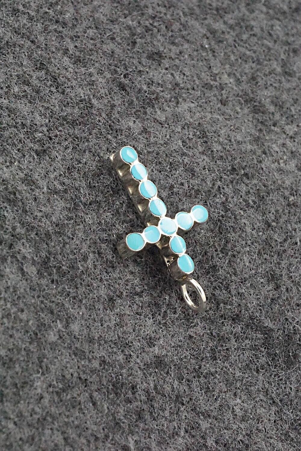 Turquoise & Sterling Silver Pendant - Rupert Shetima
