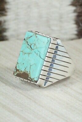 Turquoise and Sterling Silver Ring - Ray Jack - Size 12.75