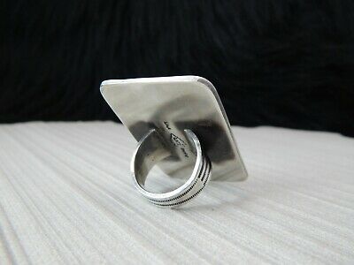 Calvin Martinez Ring - Navajo - Size 8.5 - Sterling Silver - High Lonesome Trading