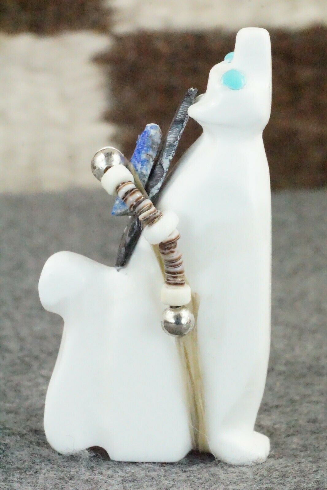 Wolf Zuni Fetish Carving - Lance Deysee