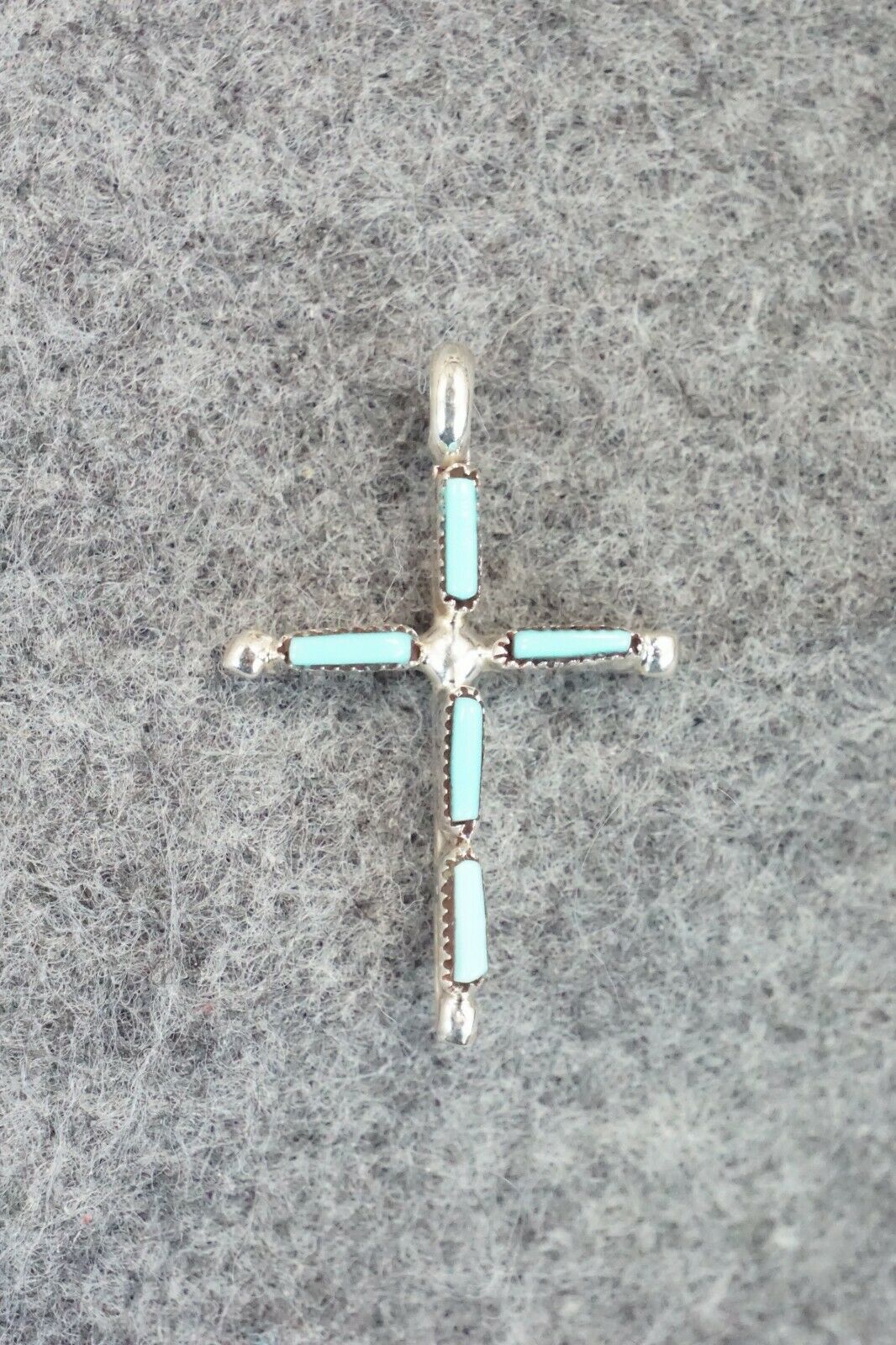 Turquoise & Sterling Silver Pendant - Jill Paywa