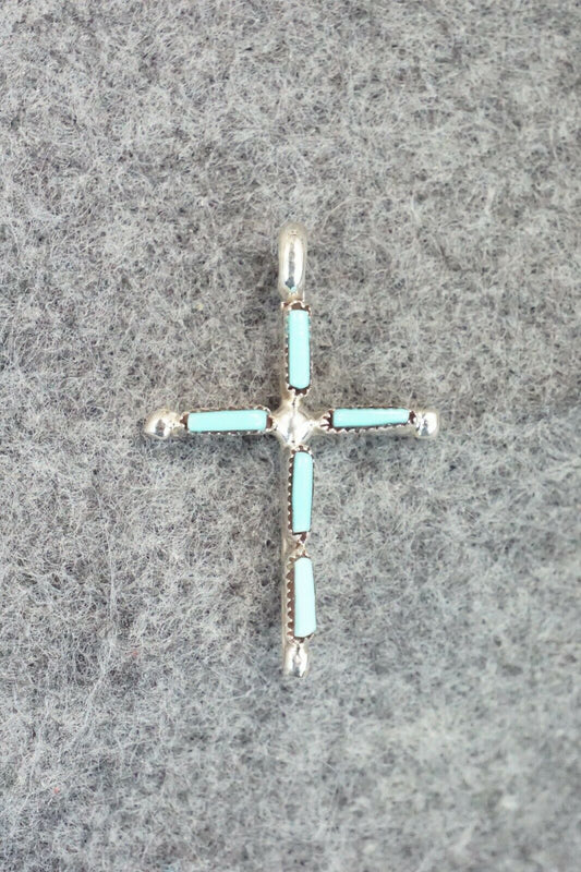 Turquoise & Sterling Silver Pendant - Jill Paywa