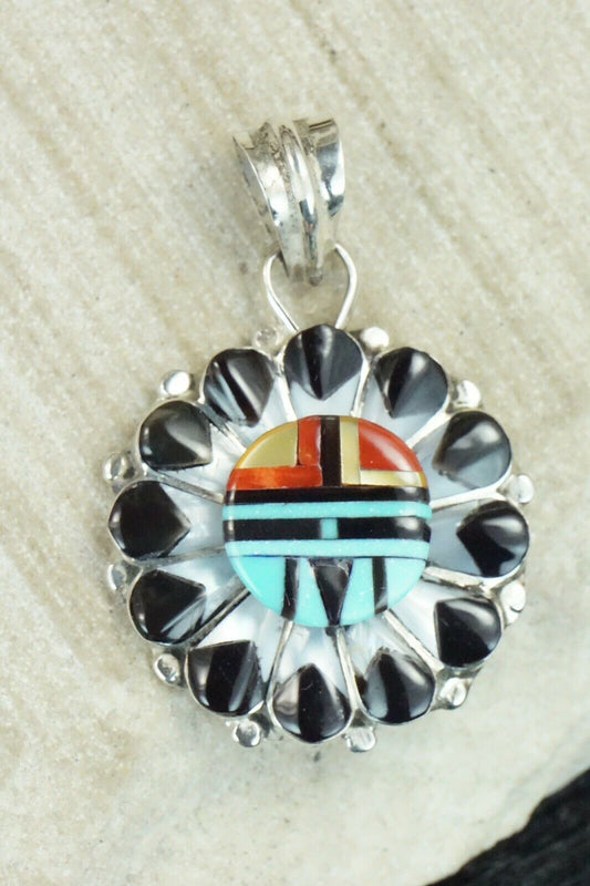 Multi Stone & Sterling Silver Pendant - Andrick Dewa