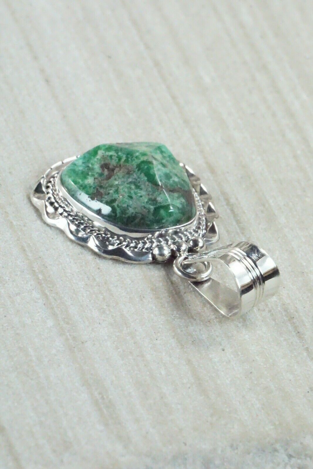 Turquoise & Sterling Silver Pendant - Samuel Yellowhair