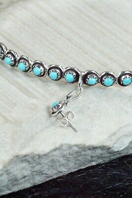 Turquoise and Sterling Silver Earrings - Florenda Lonasee