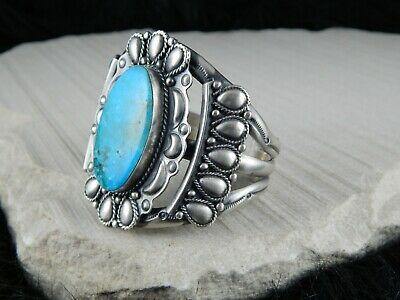 Navajo Turquoise & Sterling Silver Bracelet - Raymond Delgarito - High Lonesome Trading