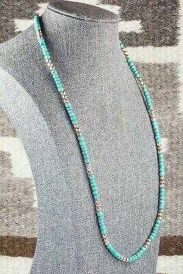 Turquoise & Sterling Silver Necklace - Navajo