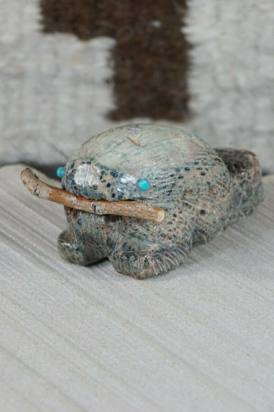 Beaver Zuni Fetish Carving - Michael Yatsayte - High Lonesome Trading