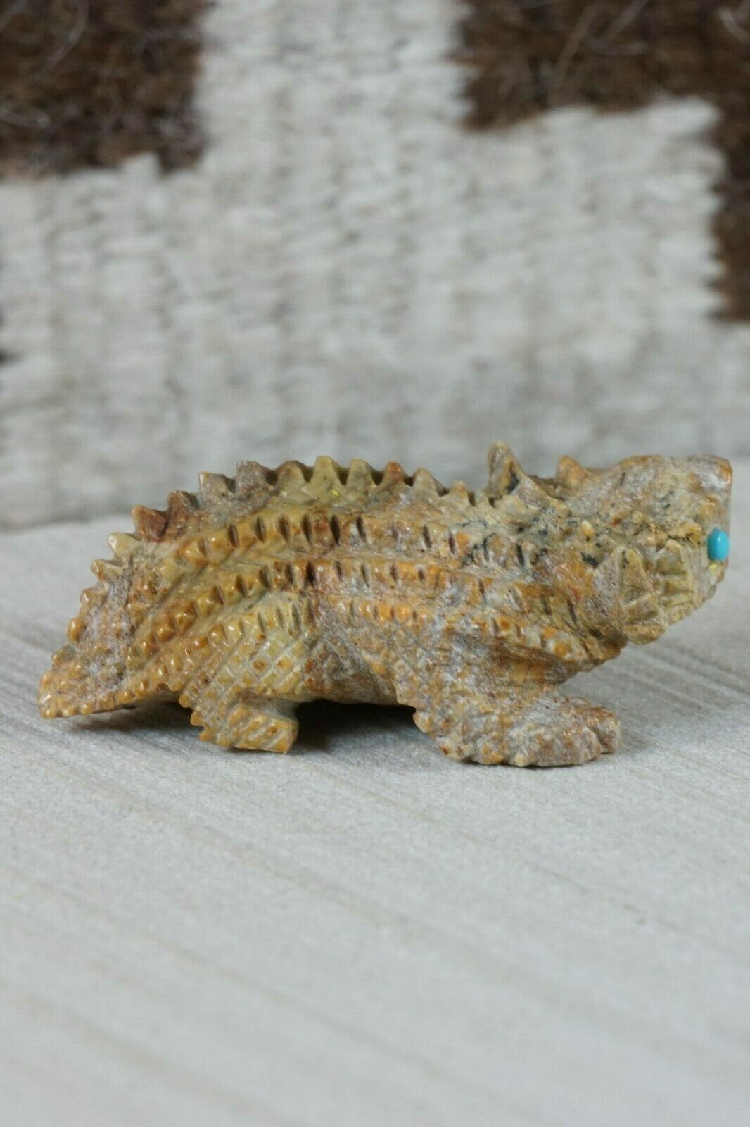 Horned Toad Zuni Fetish Carving - Alvin Haloo - High Lonesome Trading