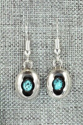Turquoise & Sterling Silver Squash Blossom and Earrings - Phil Garcia