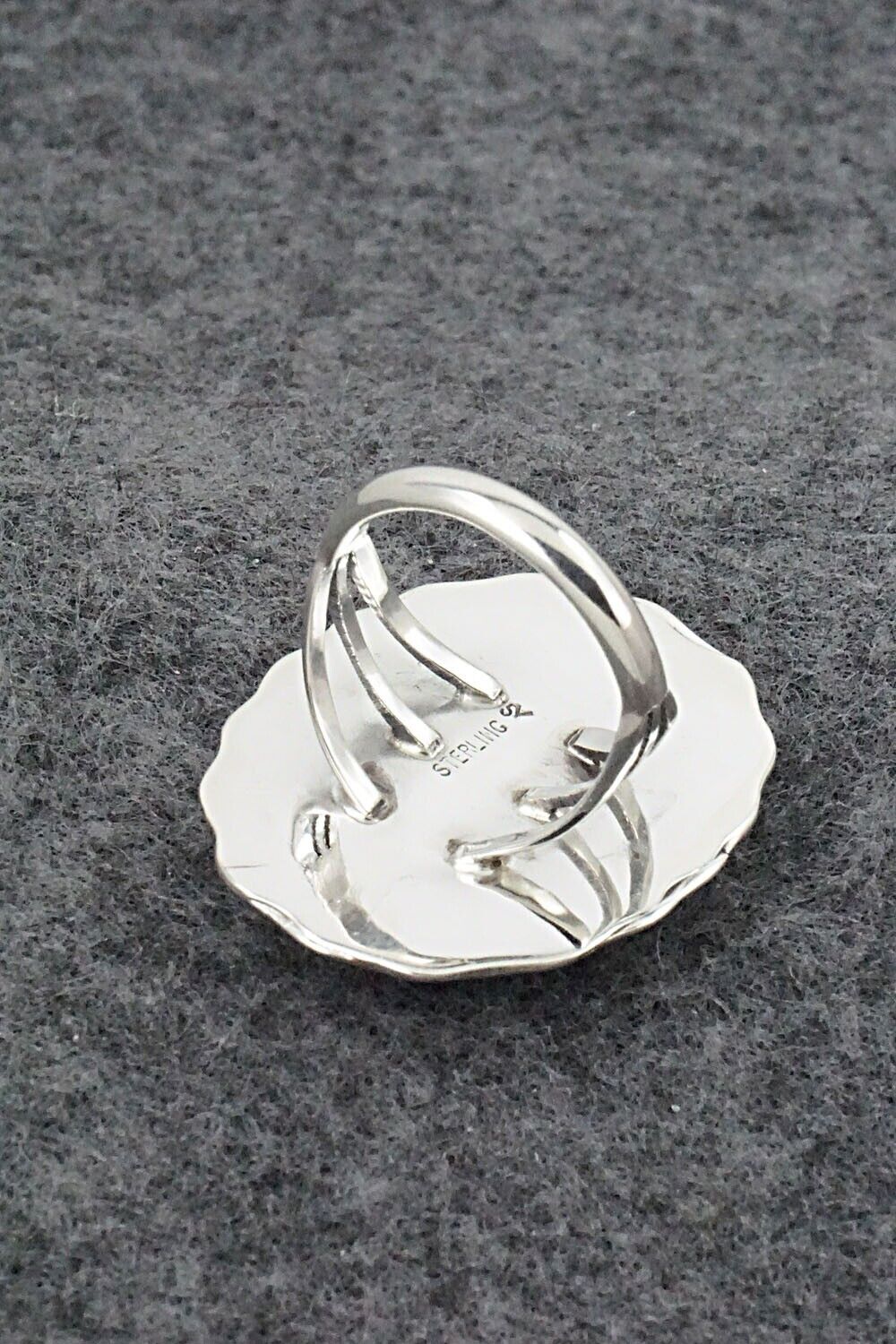 Turquoise & Sterling Silver Ring - Samuel Yellowhair - Size 8