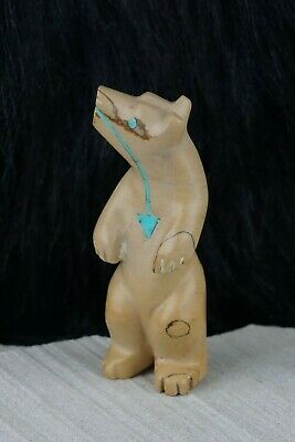 Bear Zuni Fetish Carving - Andres Quandelacy - High Lonesome Trading