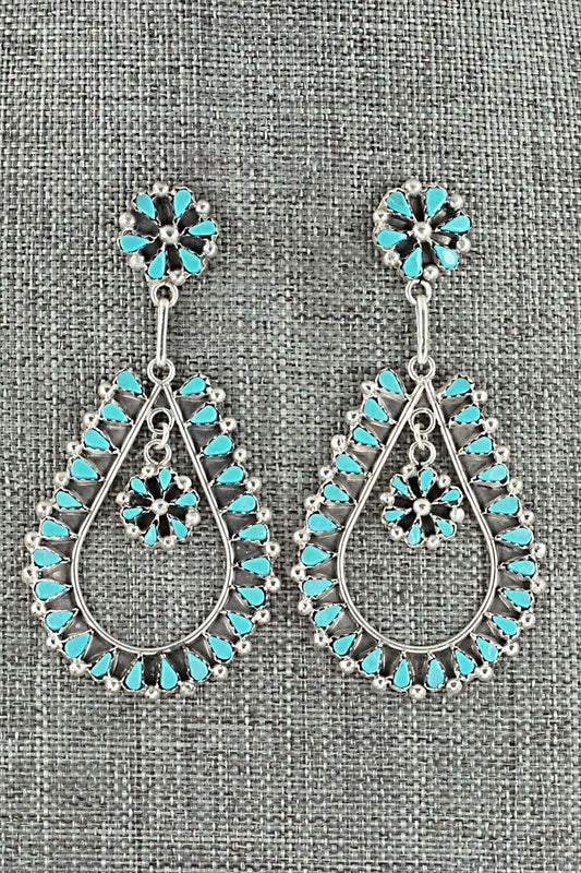 Turquoise & Sterling Silver Earrings - Tricia Leekity