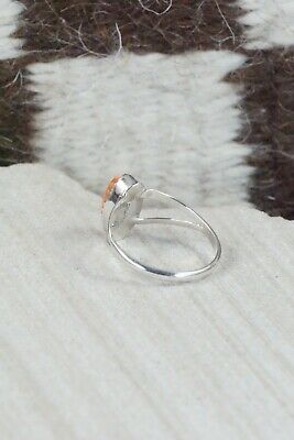 Spiny Oyster & Sterling Silver Ring - Robert Martinez - Size 7