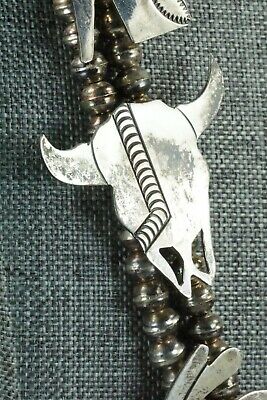 Sterling Silver Squash Blossom Necklace - Navajo