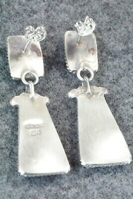Turquoise & Sterling Silver Earrings - Selina Warner - High Lonesome Trading