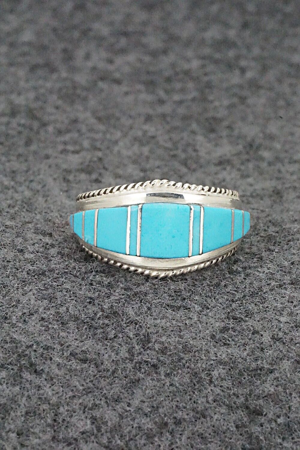 Turquoise & Sterling Silver Ring - Deirdre Luna Panteah - Size 9.5