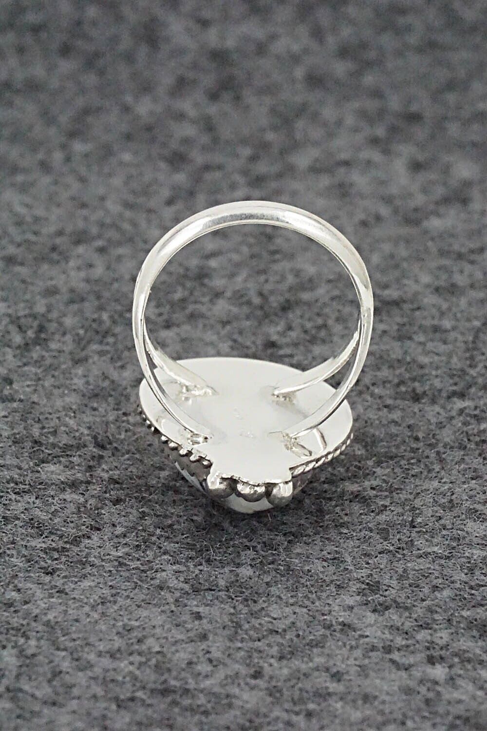 White Buffalo & Sterling Silver Ring - Robert Martinez - Size 5.5
