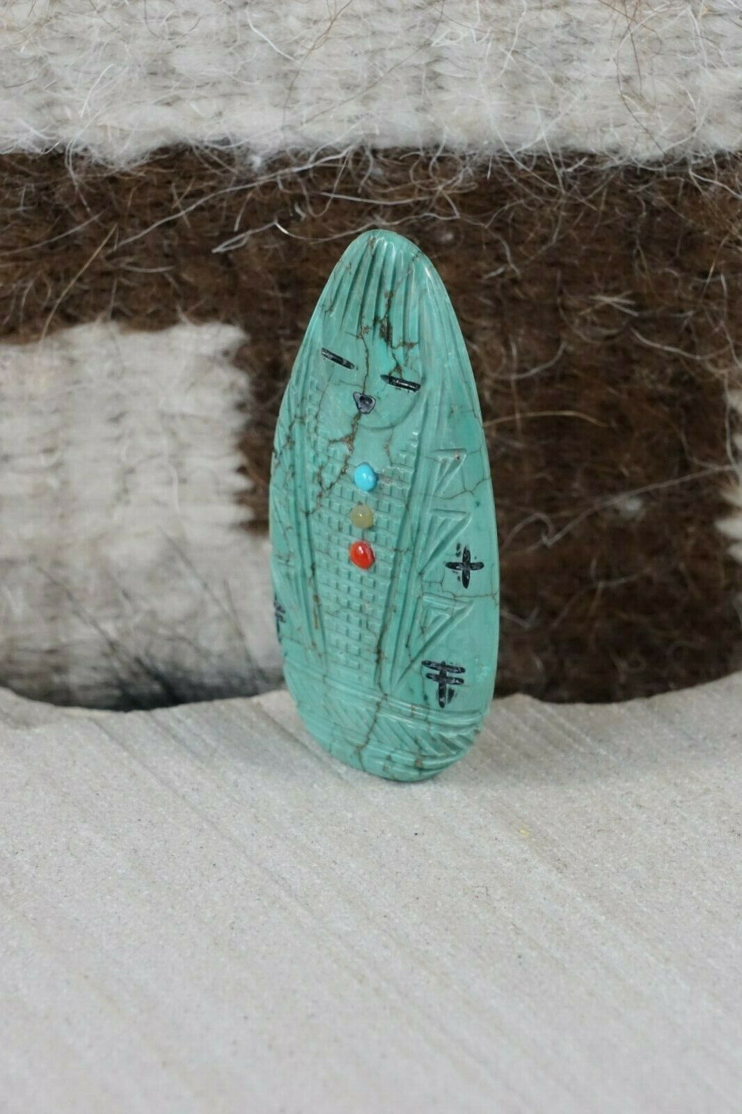 Corn Maiden Zuni Fetish Carving - Stuart Quandelacy - High Lonesome Trading