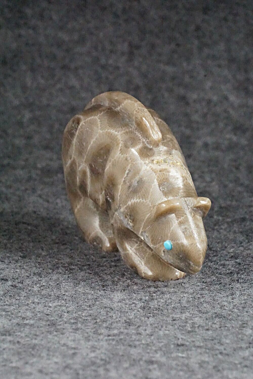 Mountain Lion Zuni Fetish Carving - Ronnie Lunasee