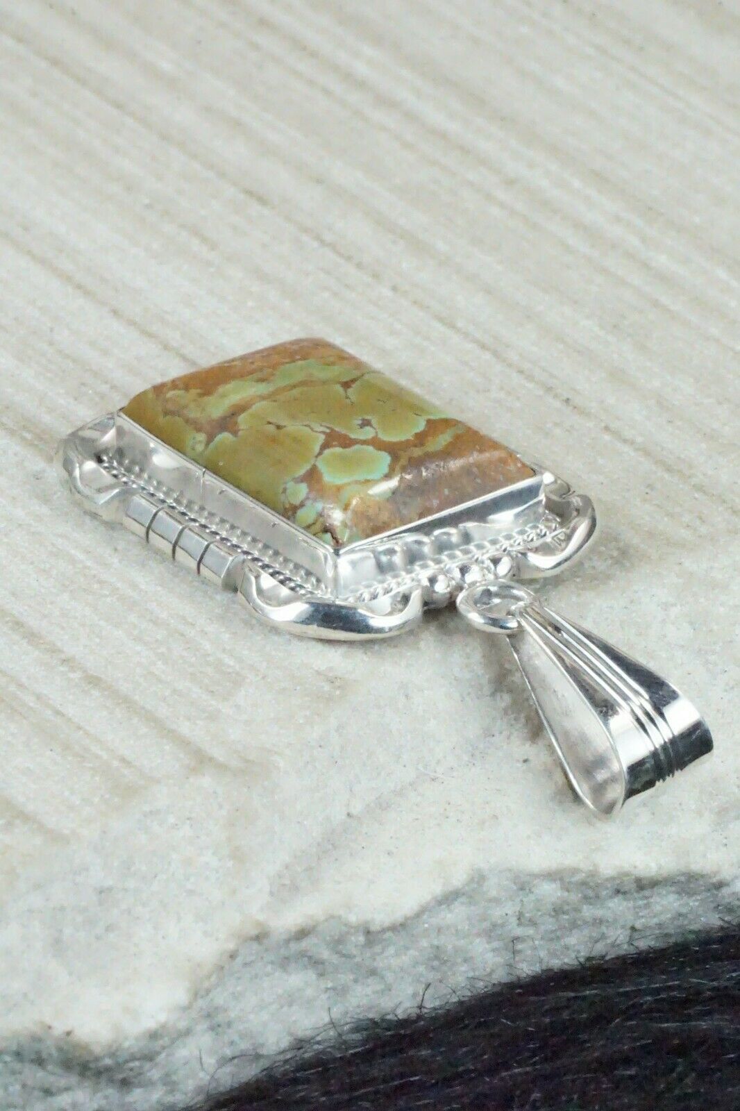 Turquoise & Sterling Silver Pendant - Samuel Yellowhair