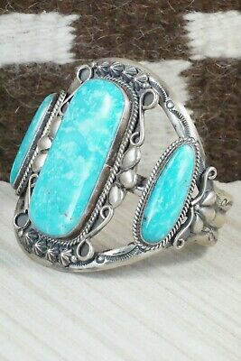 Turquoise & Sterling Silver Bracelet - Navajo