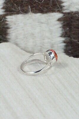 Spiny Oyster & Sterling Silver Ring - Robert Martinez - Size 7.5