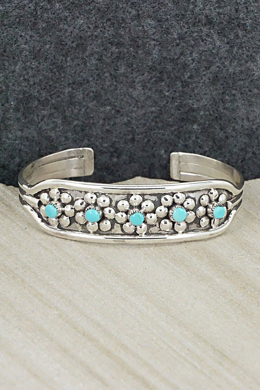 Turquoise & Sterling Silver Bracelet - Ronald Yatsattie