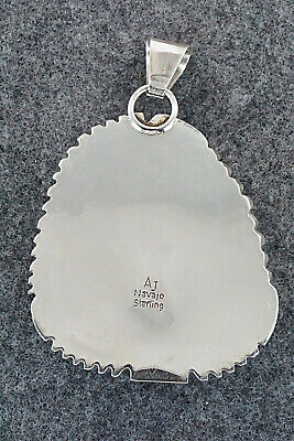 Turquoise & Sterling Silver Pendant - Alvin Joe