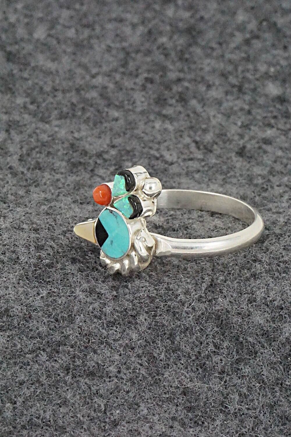 Multi Stone & Sterling Silver Ring - Michelle Peina - Size 8.5