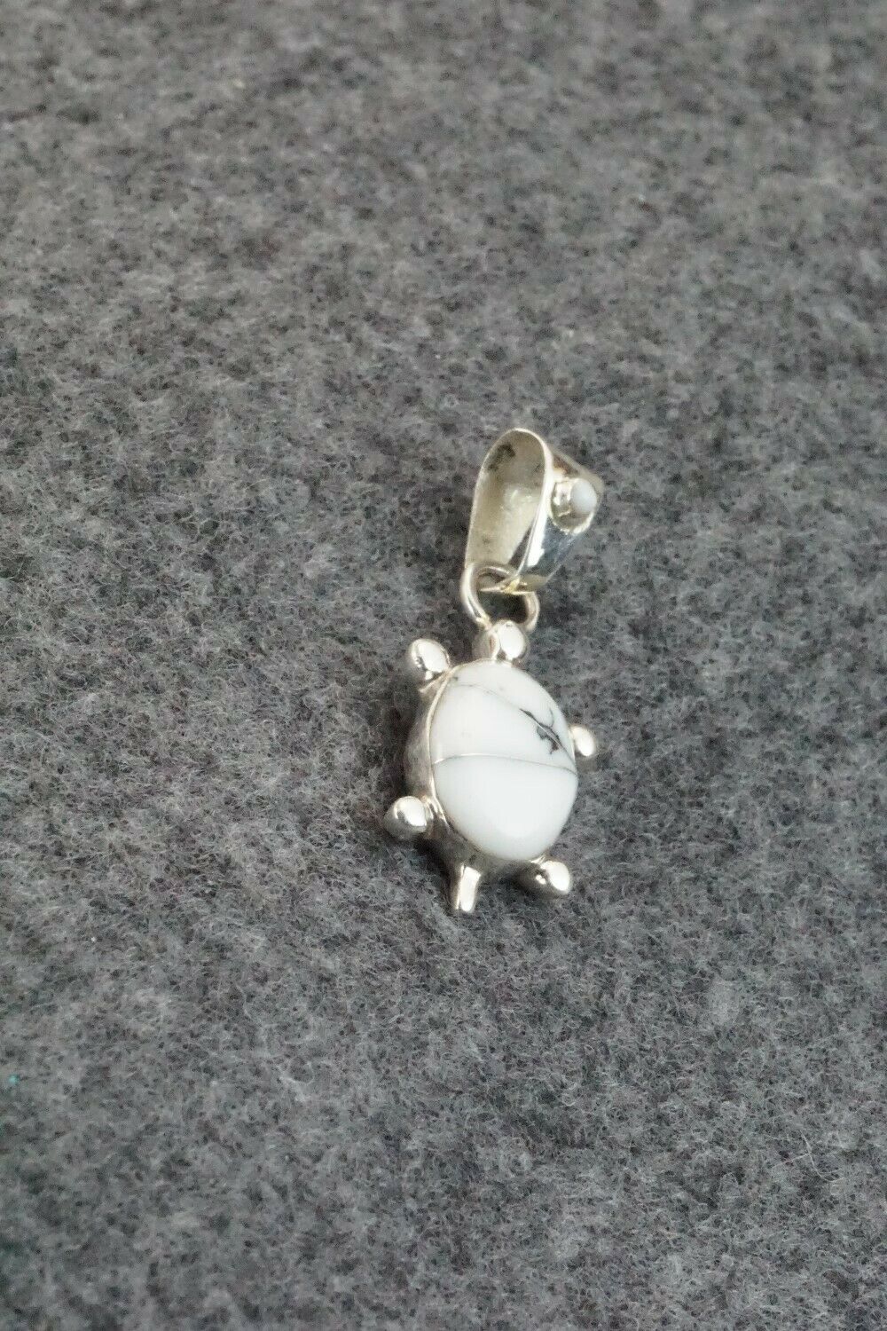 Howlite & Sterling Silver Inlay Pendant - Bryan Sandoval