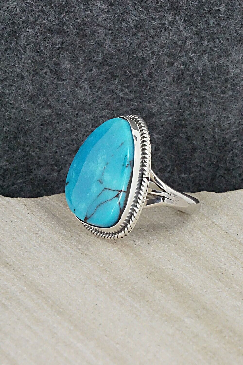 Turquoise & Sterling Silver Ring - Alice Rose Saunders - Size 6