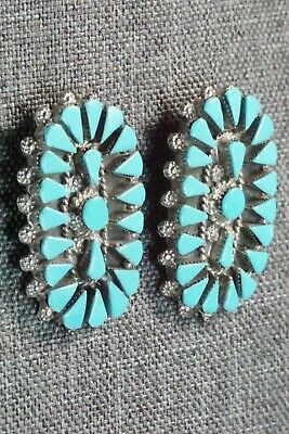 Turquoise & Sterling Silver Earrings - Merlinda Chavez