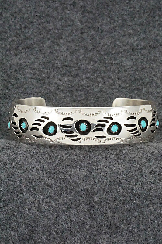 Turquoise & Sterling Silver Bracelet - Pearlene Spencer