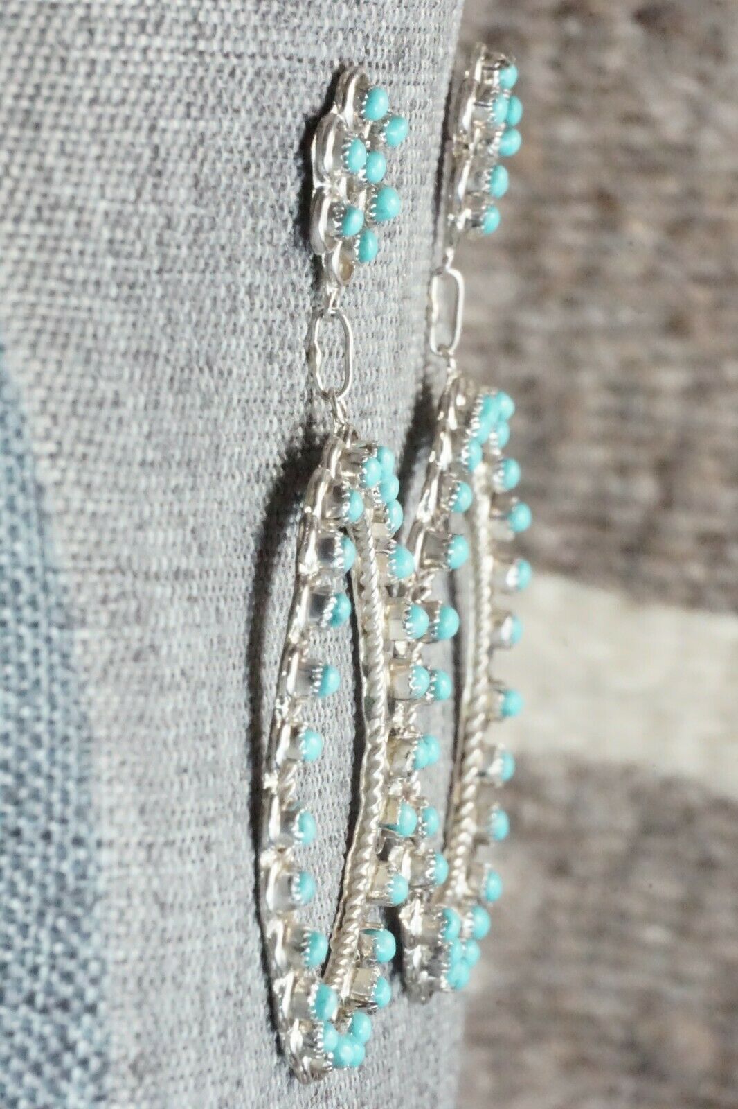 Turquoise & Sterling Silver Earrings - Waylon Johnson