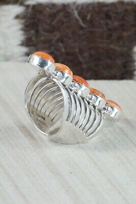 Spiny Oyster & Sterling Silver Ring - Thomas Yazzie - Size 6.5