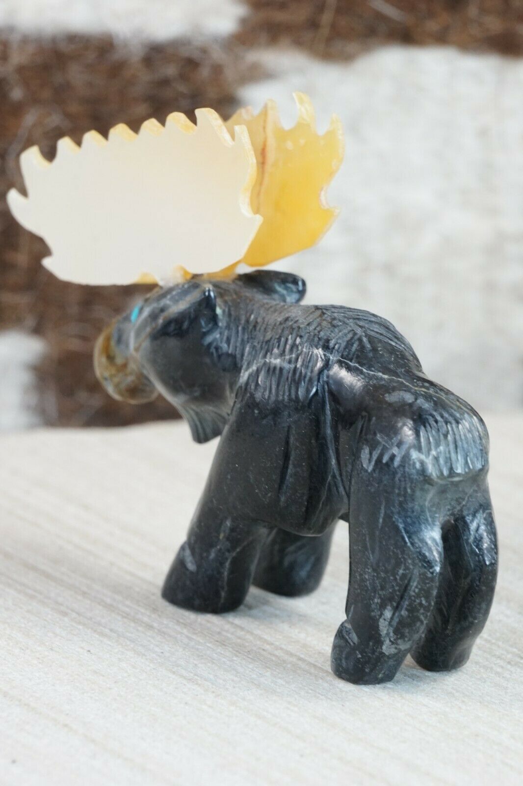 Moose Zuni Fetish Carving - Jonas Hastito