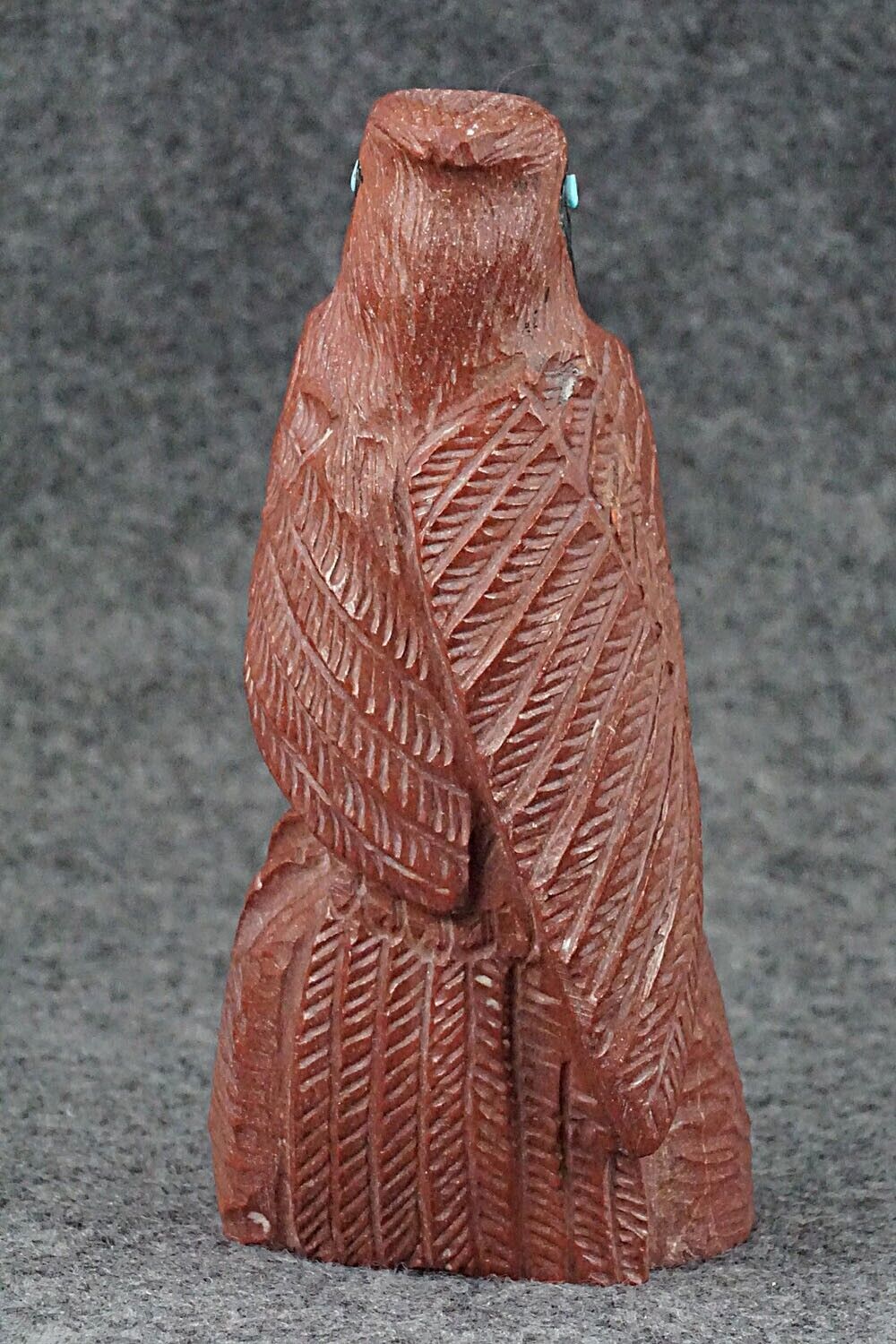 Cardinal Bird Zuni Fetish Carving - Derrick Kaamasee
