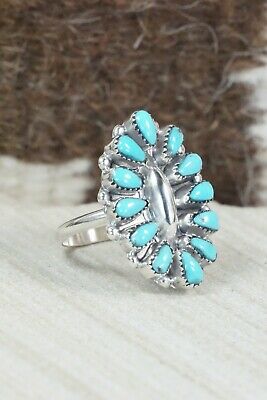 Turquoise & Sterling Silver Ring - Mary Chavez - Size 7.25